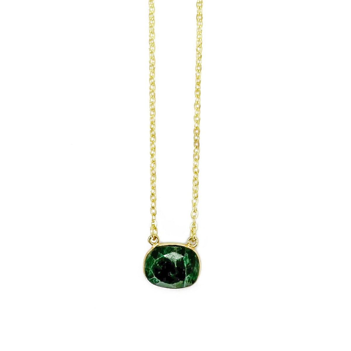 Anju Gold Plated Necklace with Semi-Precious Stone