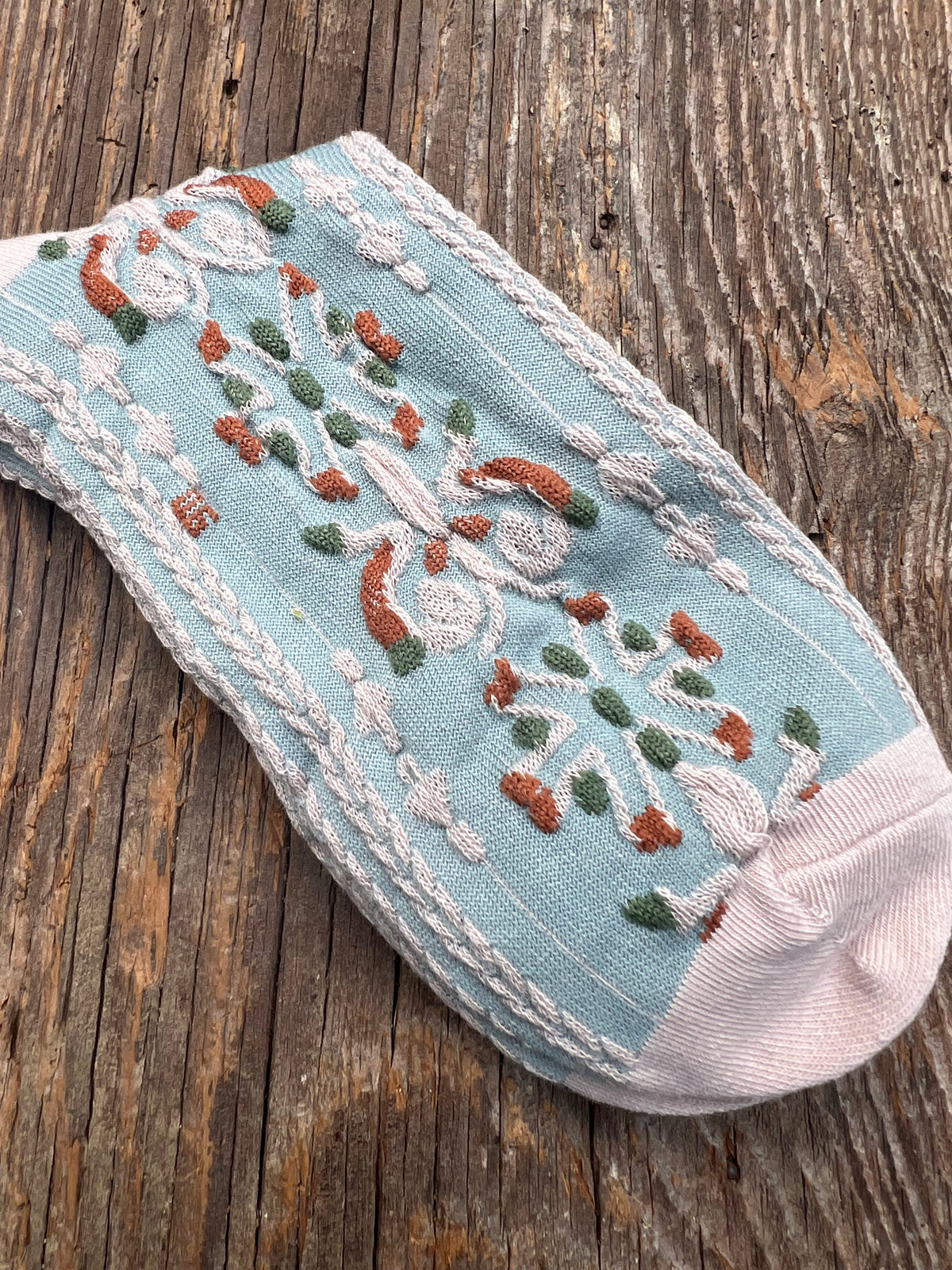 KNIT Boho Patterned Socks & Handmade Scrunchie Gift Set – Wild Marigold