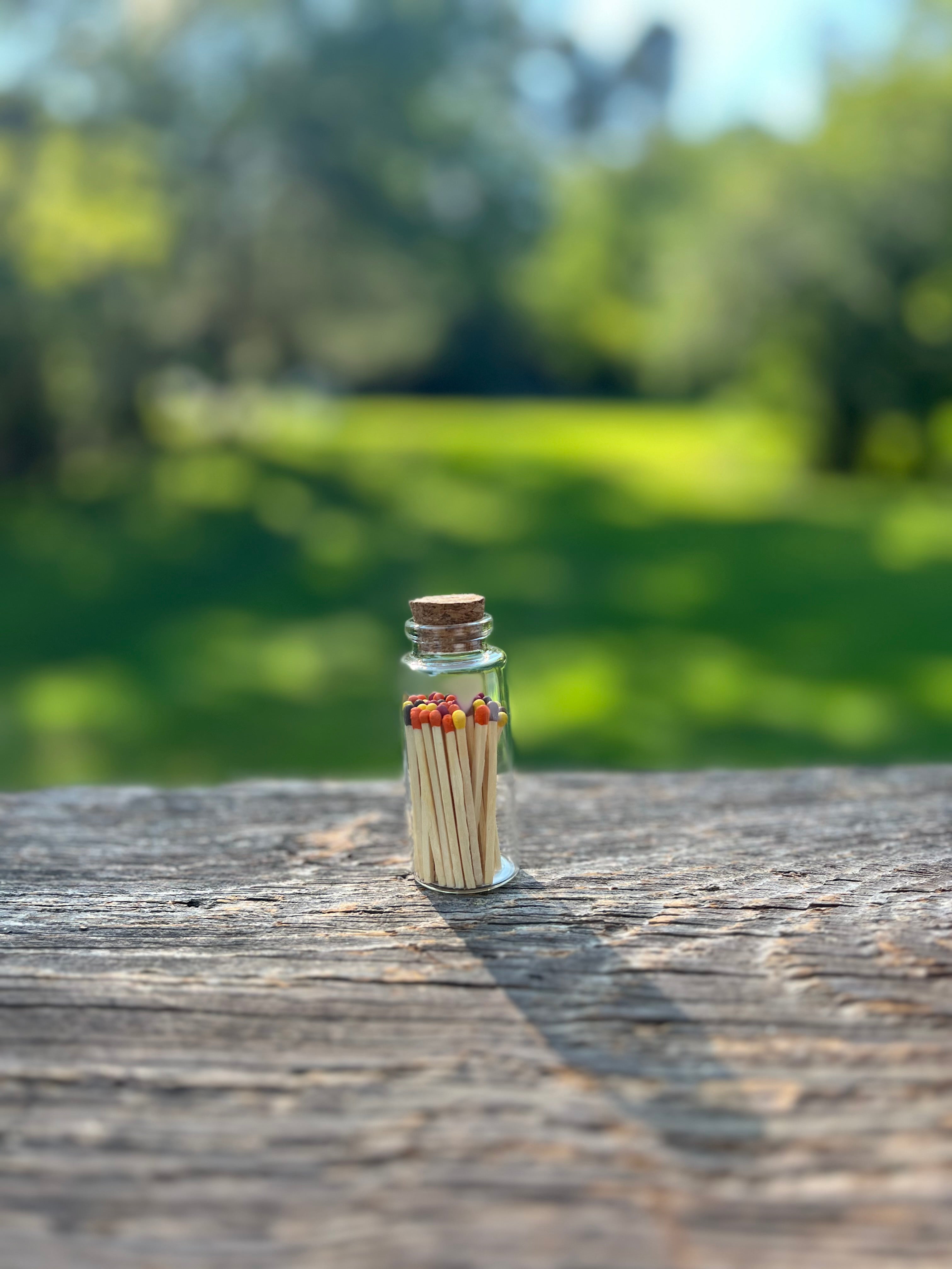 Petite Match Bottle with Striker – Aesthetic Candle & Incense Companion
