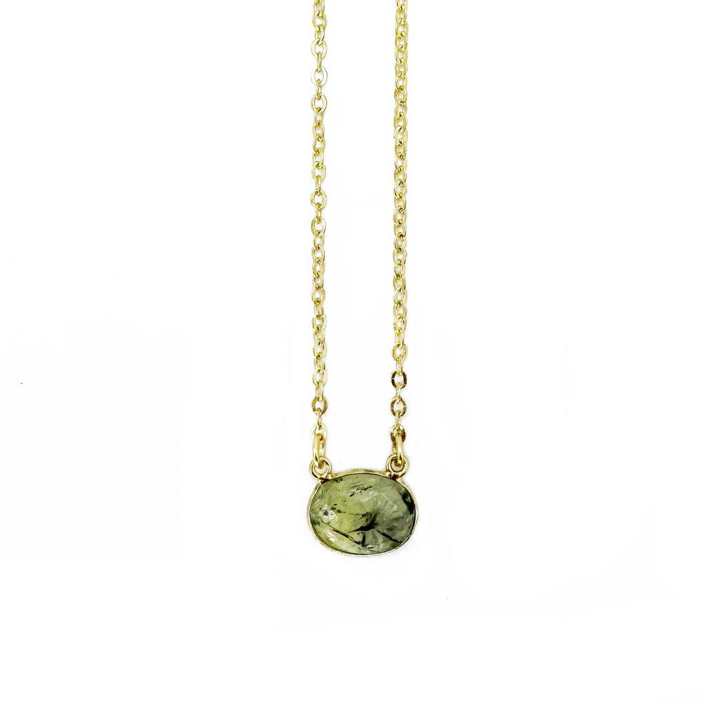 Anju Gold Plated Necklace with Semi-Precious Stone