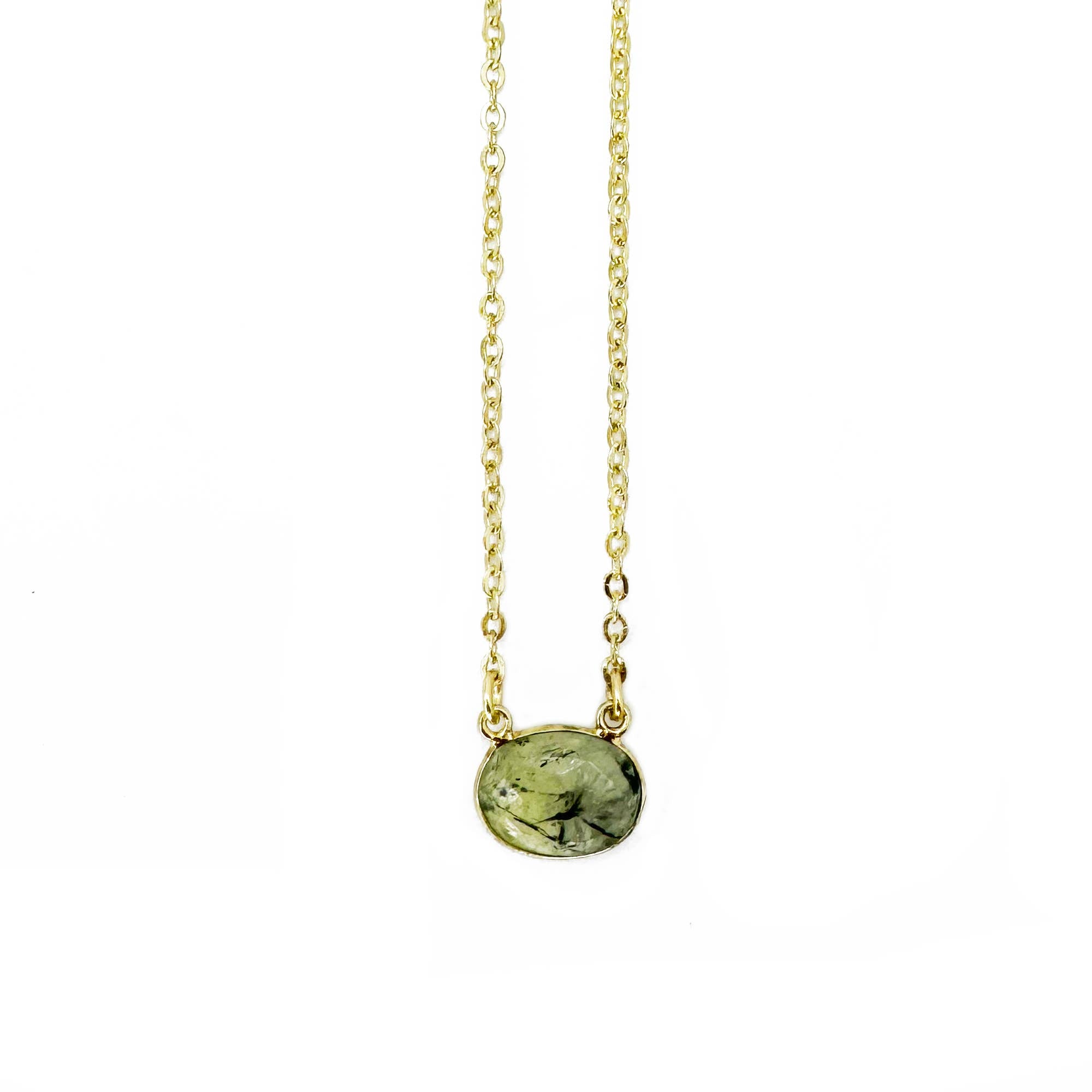 Anju Gold Plated Necklace with Semi-Precious Stone