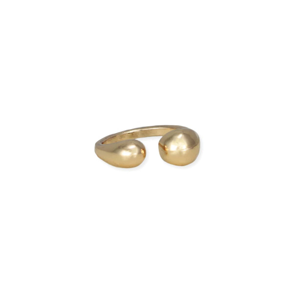 Bubbles - Asymmetrical Cocktail Ring — Gold or Silver Finish