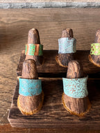 Hand-Hammered Copper Patina Ring – Adjustable Talisman Band – Wild Marigold