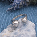 Bubbles - Asymmetrical Cocktail Ring — Gold or Silver Finish