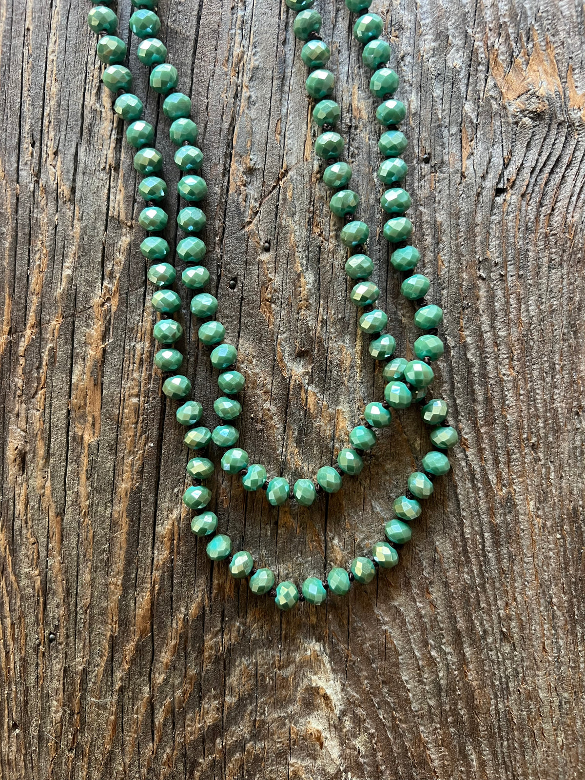 60-Inch Hand-Knotted Crystal Necklace – Long Convertible Layering Strand
