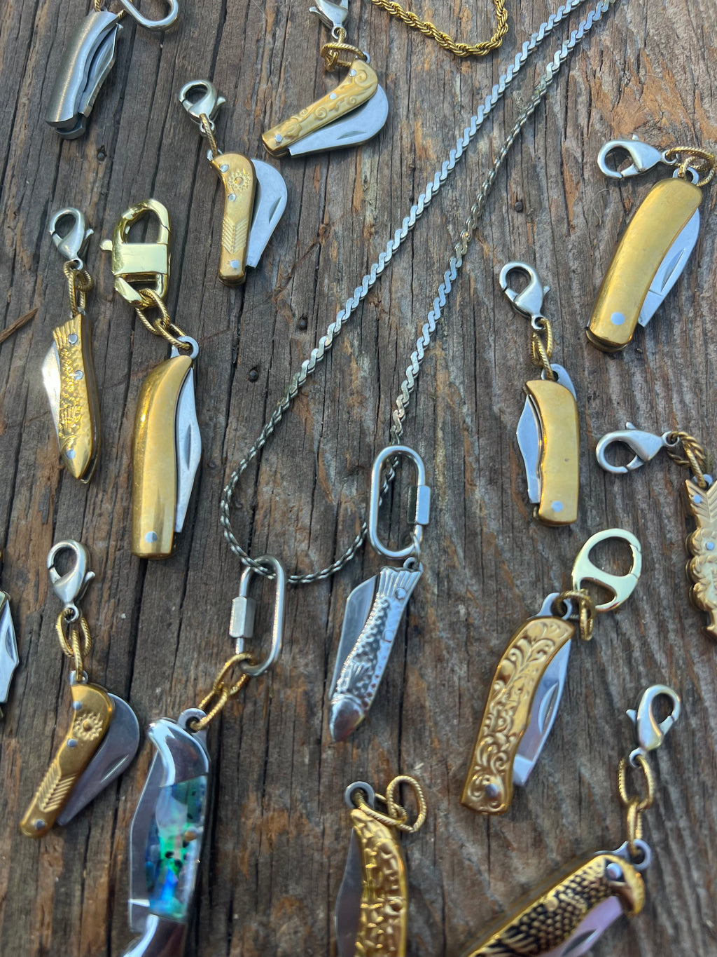 Functional Knife Charm Talisman – Mixed Metal Bespoke Charm – Wild Marigold