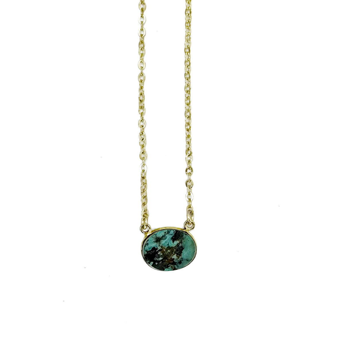 Anju Gold Plated Necklace with Semi-Precious Stone