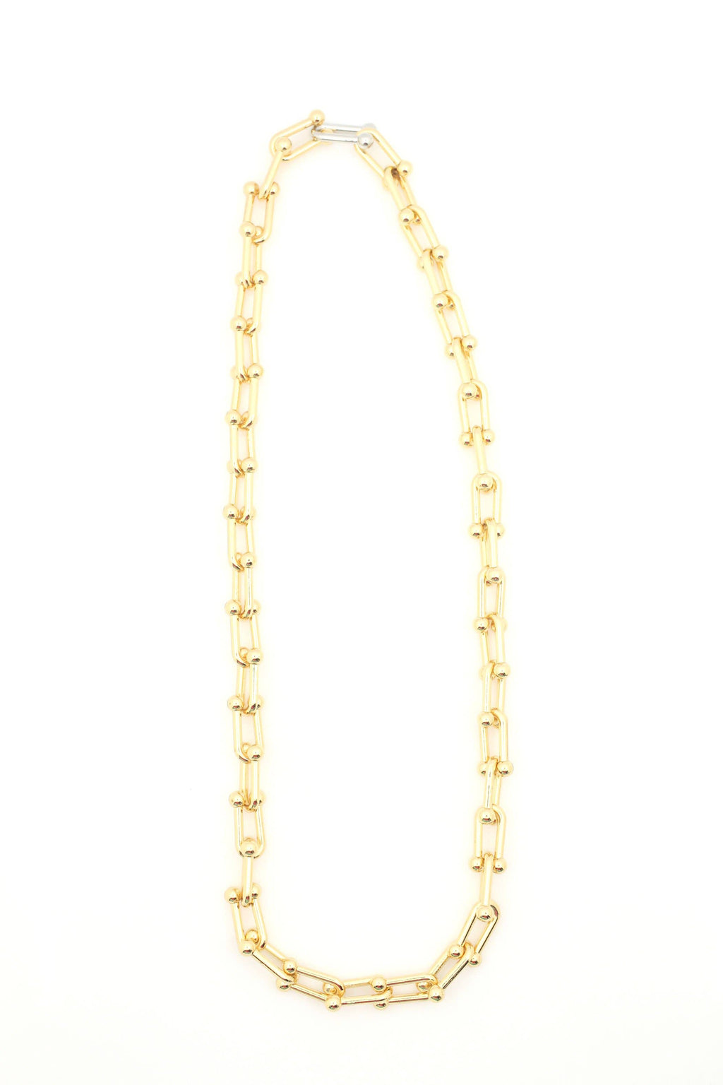 Bohemian Enamel Pop Chain Necklace, Colorful Artisan Jewelry, 18" Pop Clasp Chain