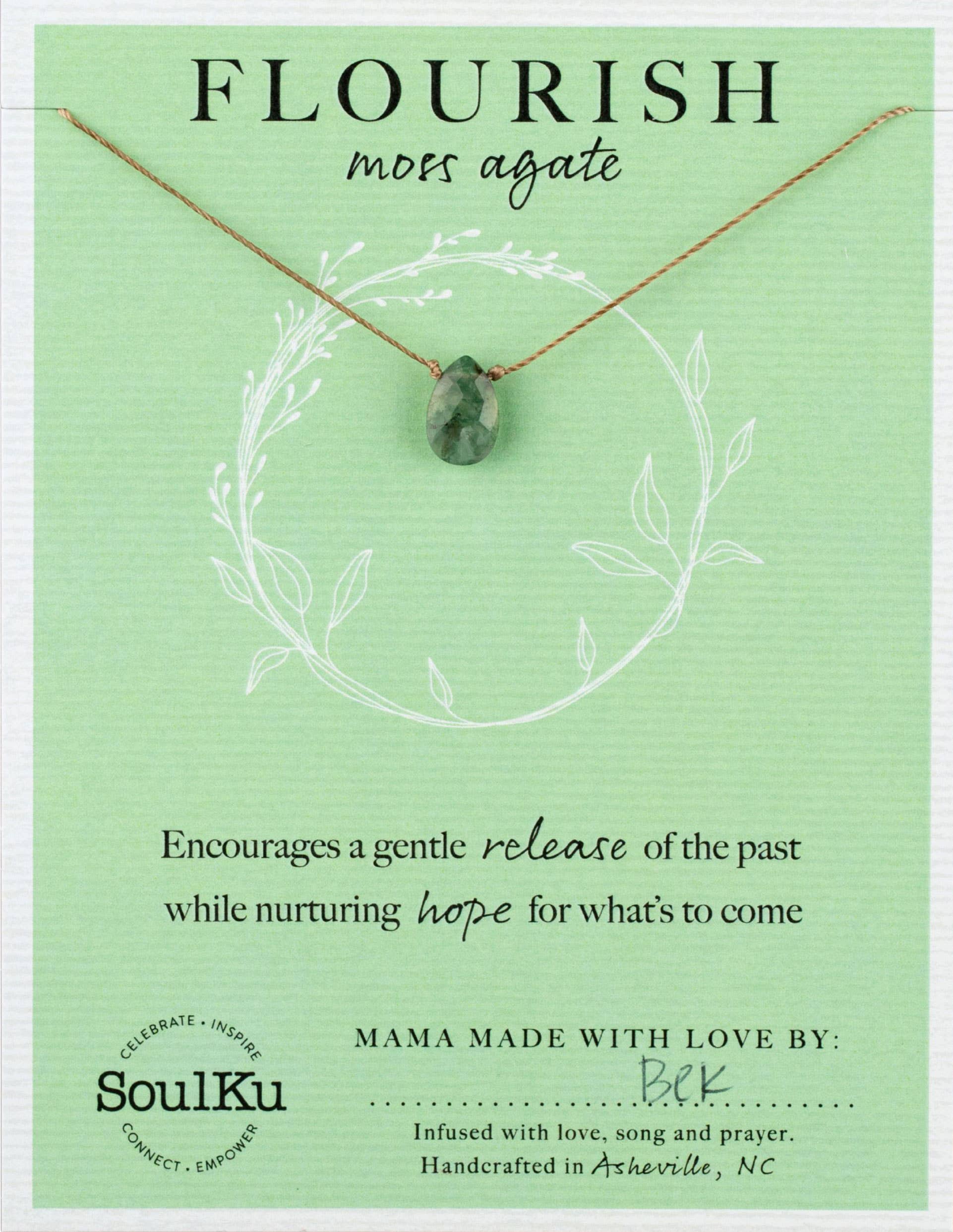 Moss Agate Soul‑Full of Light Necklace — Flourish