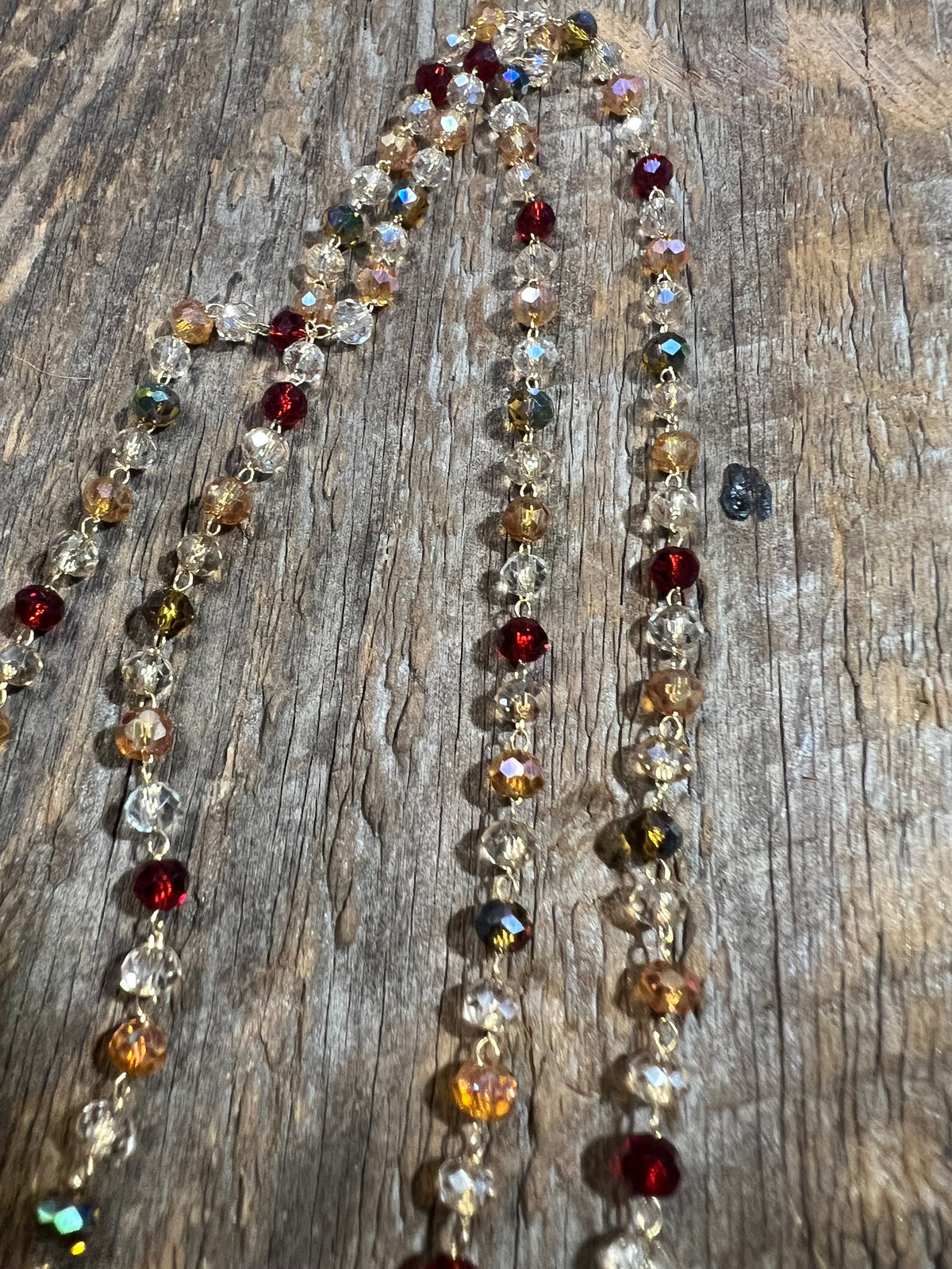 2-in-1 Eyeglass Chain & Lightweight Strand (24") – Marbled Acrylic or Faceted Crystal
