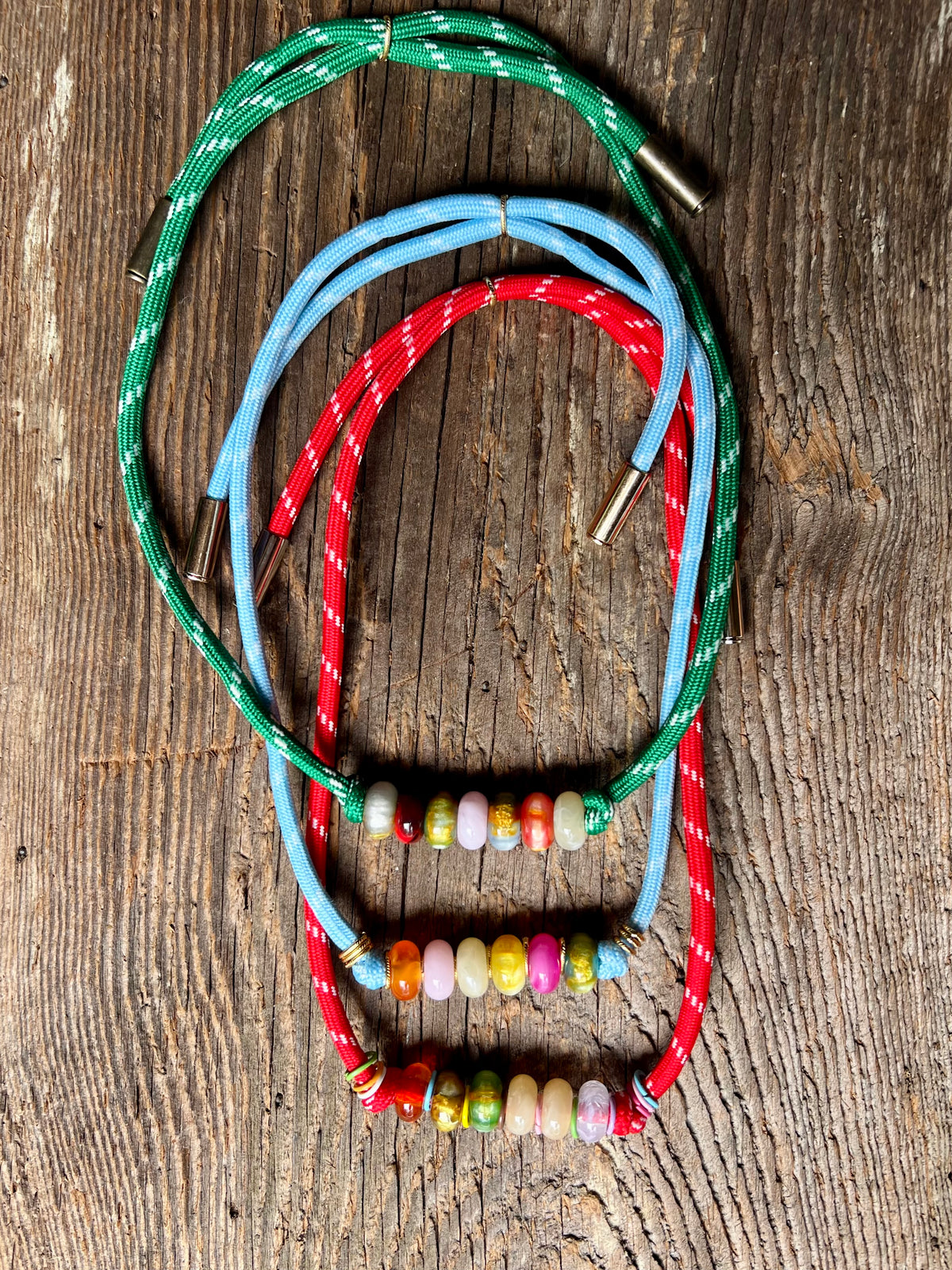 Adjustable Paracord Charm Necklace – Bold Dopamine Statement Strand