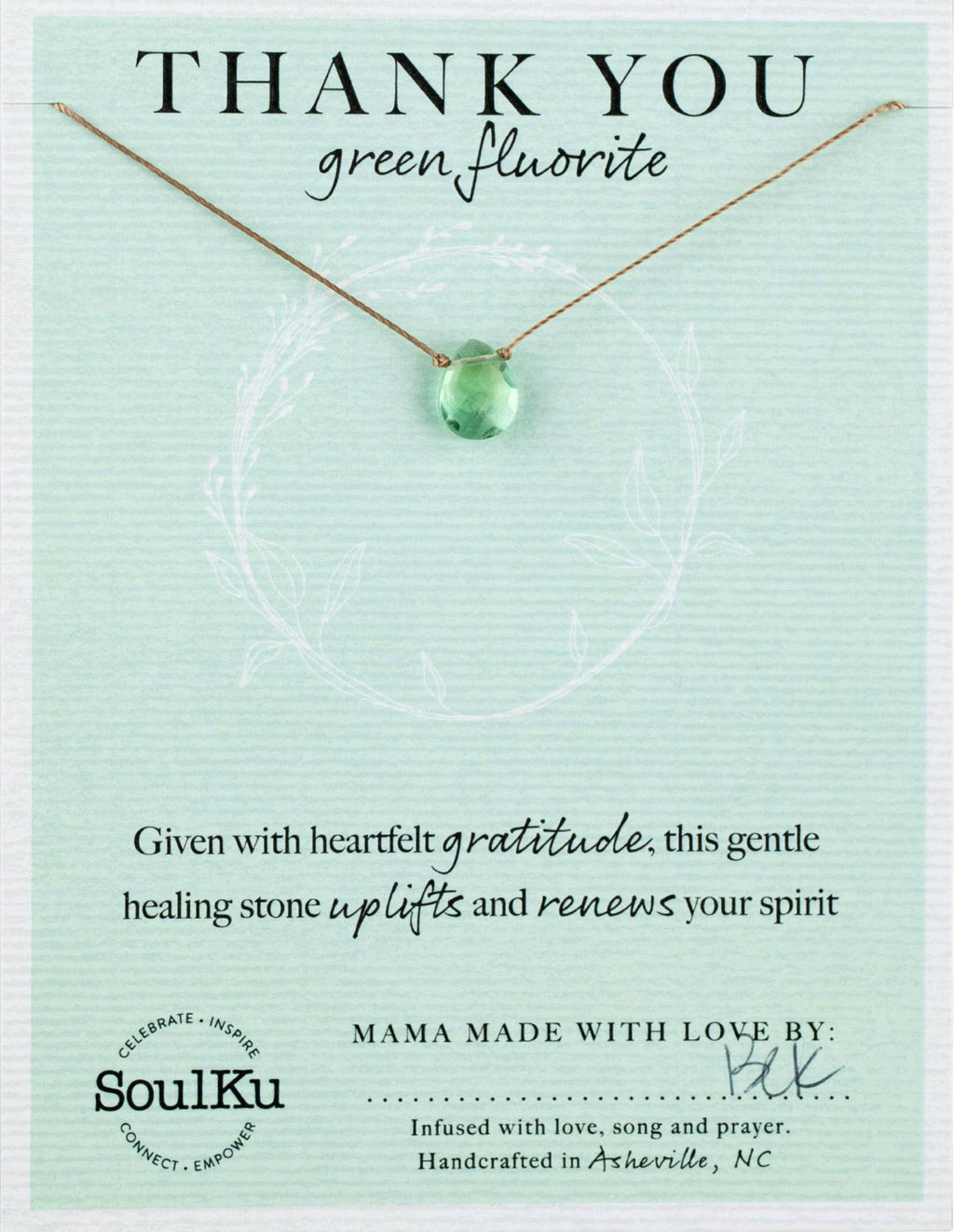 Green Fluorite Soul‑Full of Light Necklace — Thank You