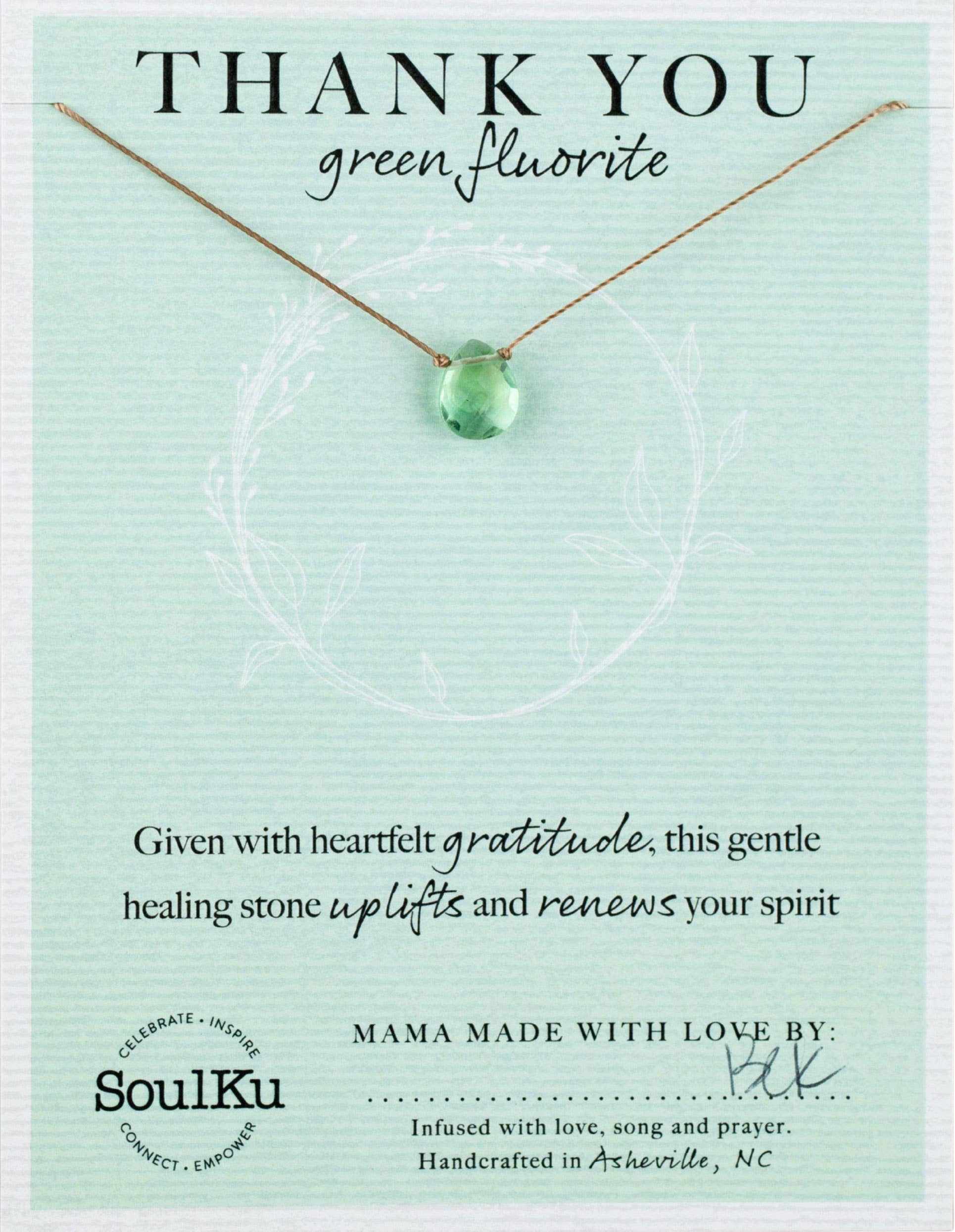 Green Fluorite Soul‑Full of Light Necklace — Thank You