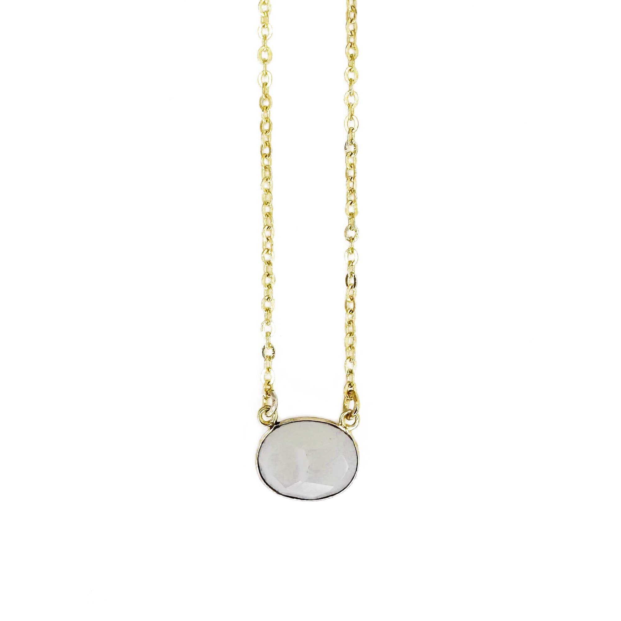 Anju Gold Plated Necklace with Semi-Precious Stone