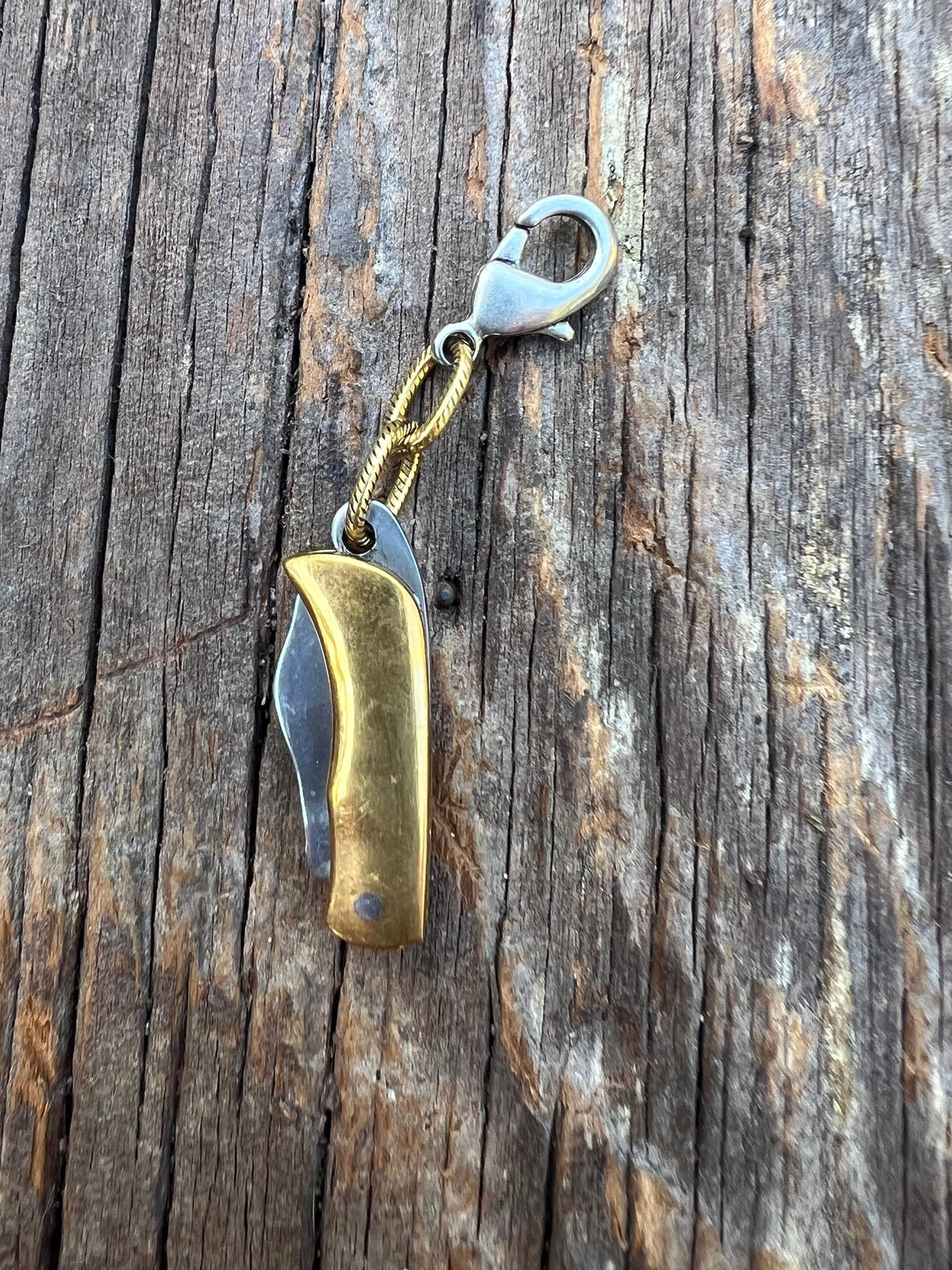 Functional Knife Charm Talisman – Mixed Metal Bespoke Charm – Wild Marigold