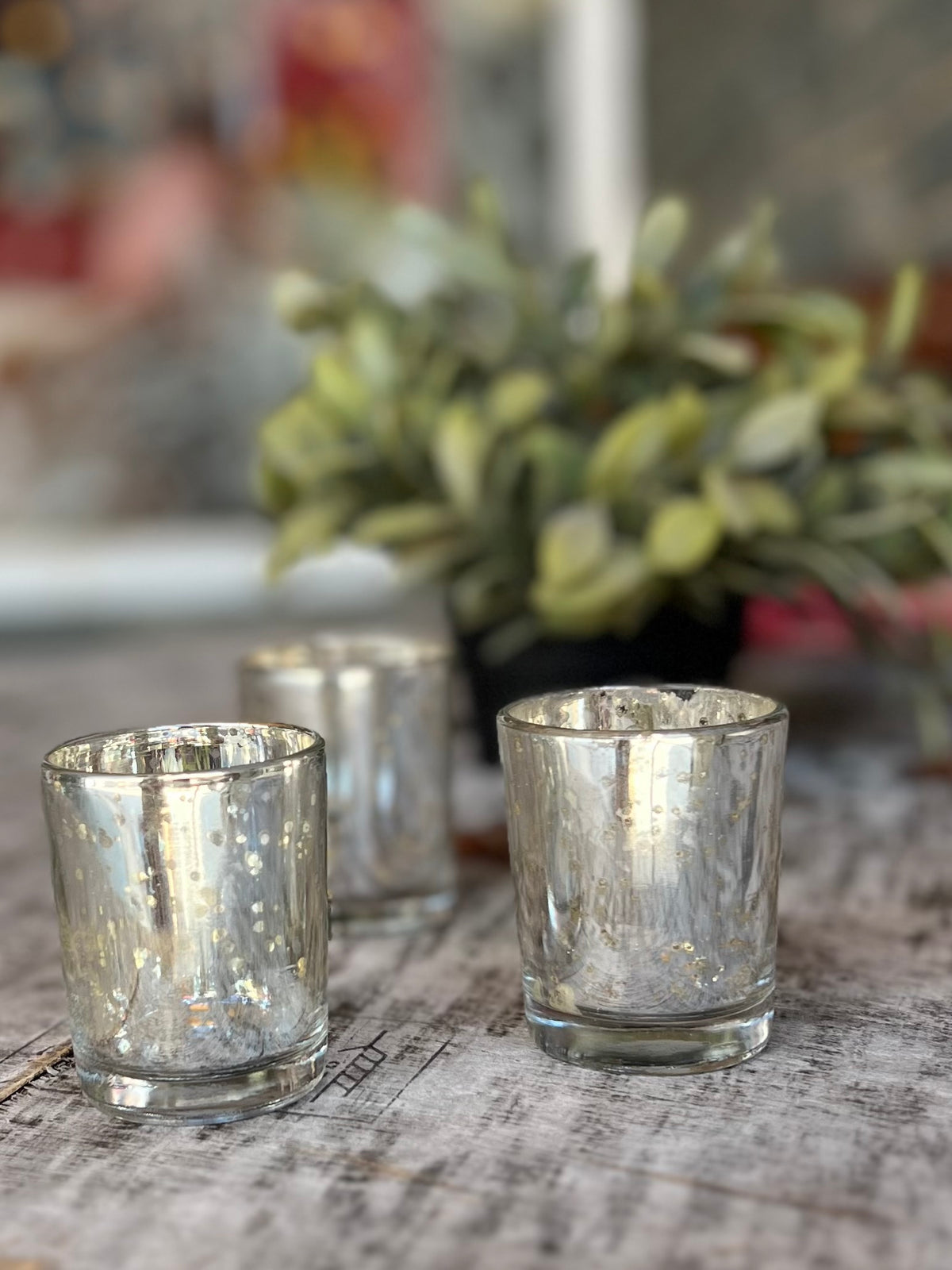 Vintage-Inspired Silver Mercury Glass Votive – Wild Marigold Folk