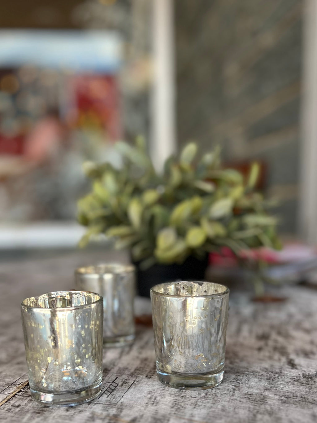 Vintage-Inspired Silver Mercury Glass Votive – Wild Marigold Folk