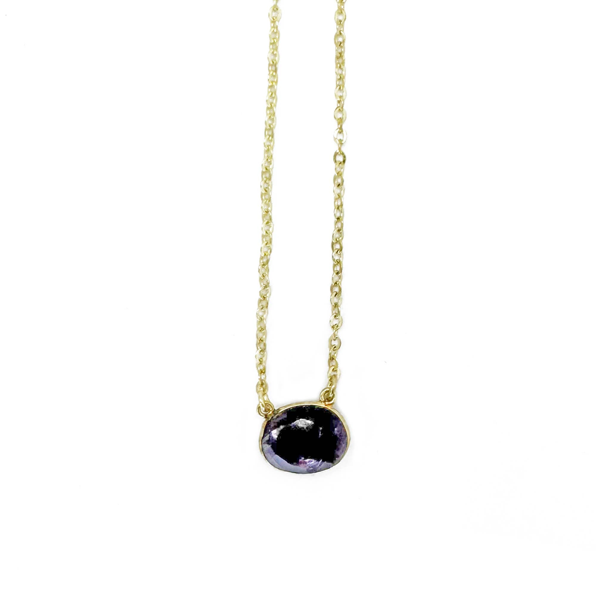 Anju Gold Plated Necklace with Semi-Precious Stone
