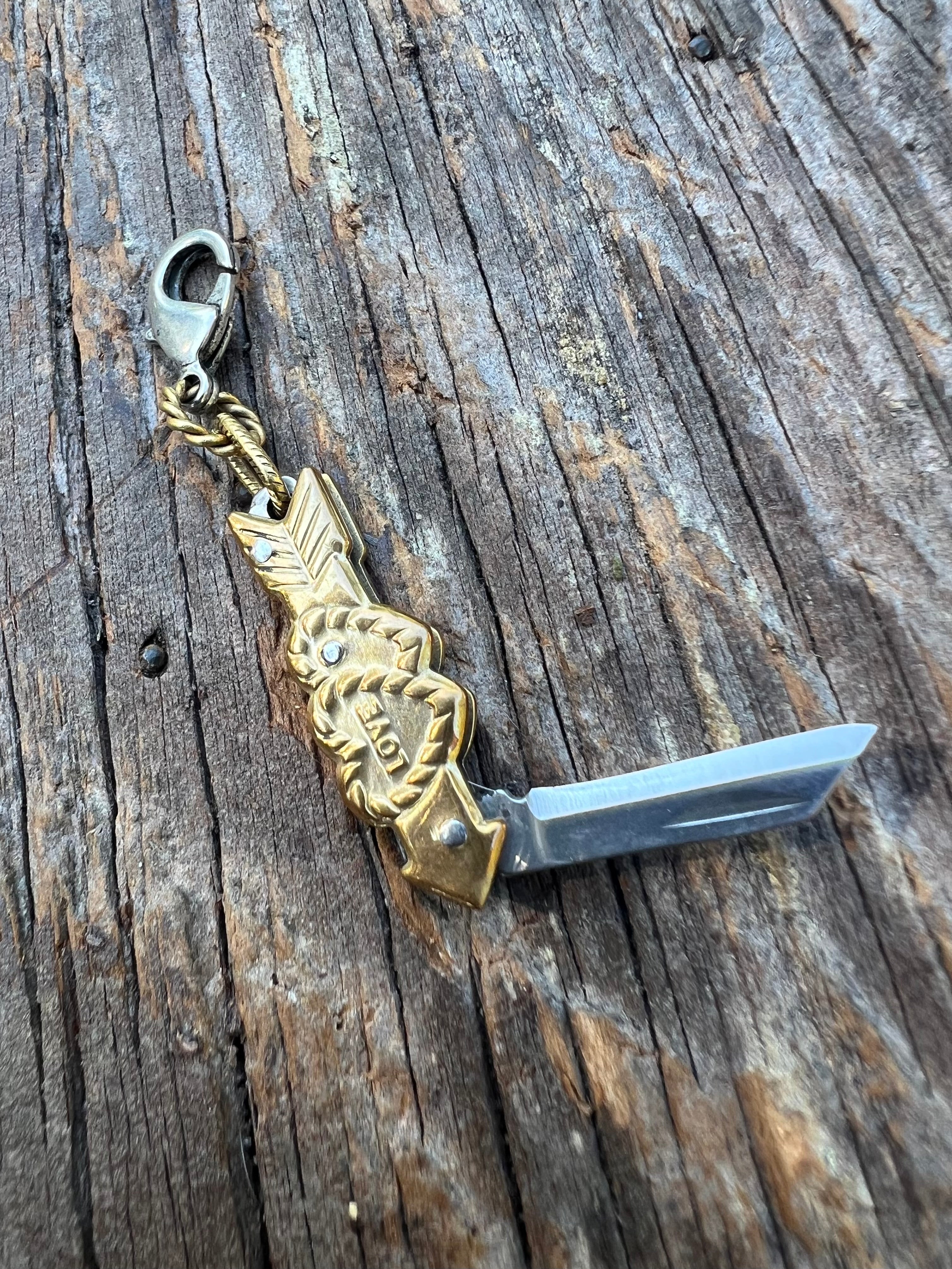 Functional Knife Charm Talisman – Mixed Metal Bespoke Charm – Wild Marigold
