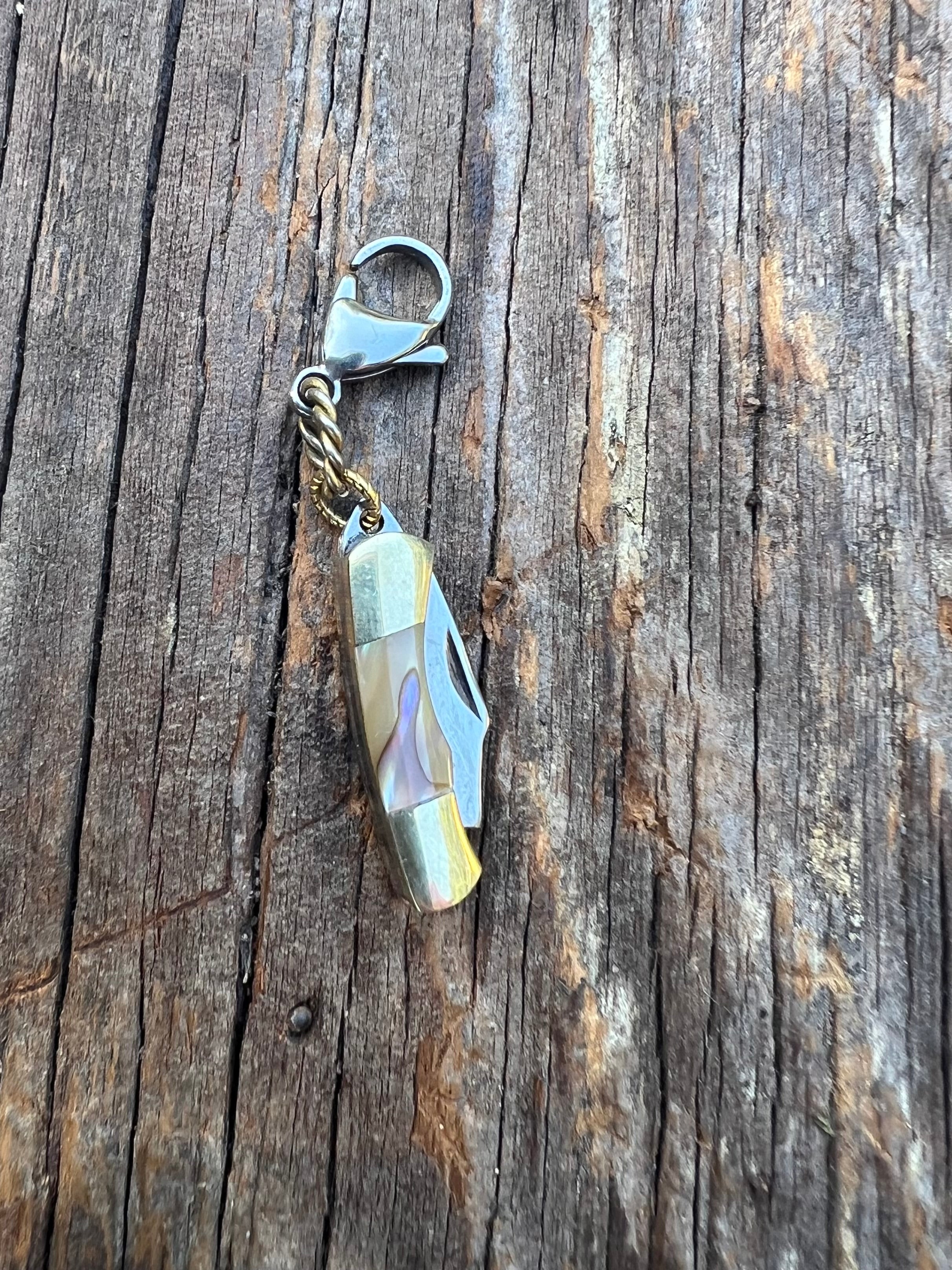 Functional Knife Charm Talisman – Mixed Metal Bespoke Charm – Wild Marigold