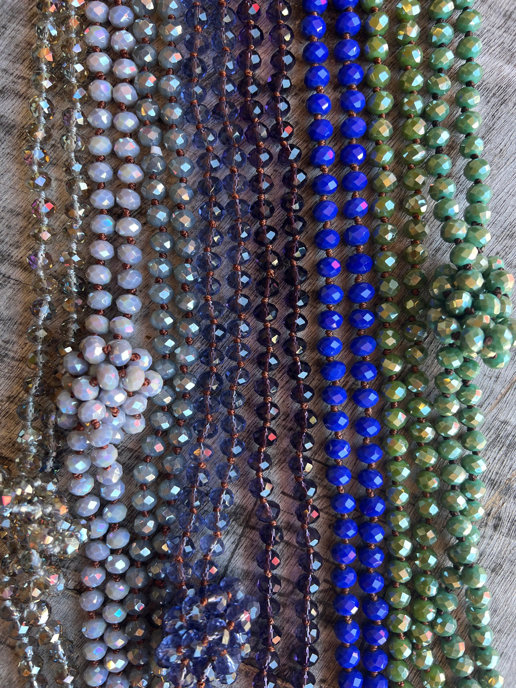 60-Inch Hand-Knotted Crystal Necklace – Long Convertible Layering Strand