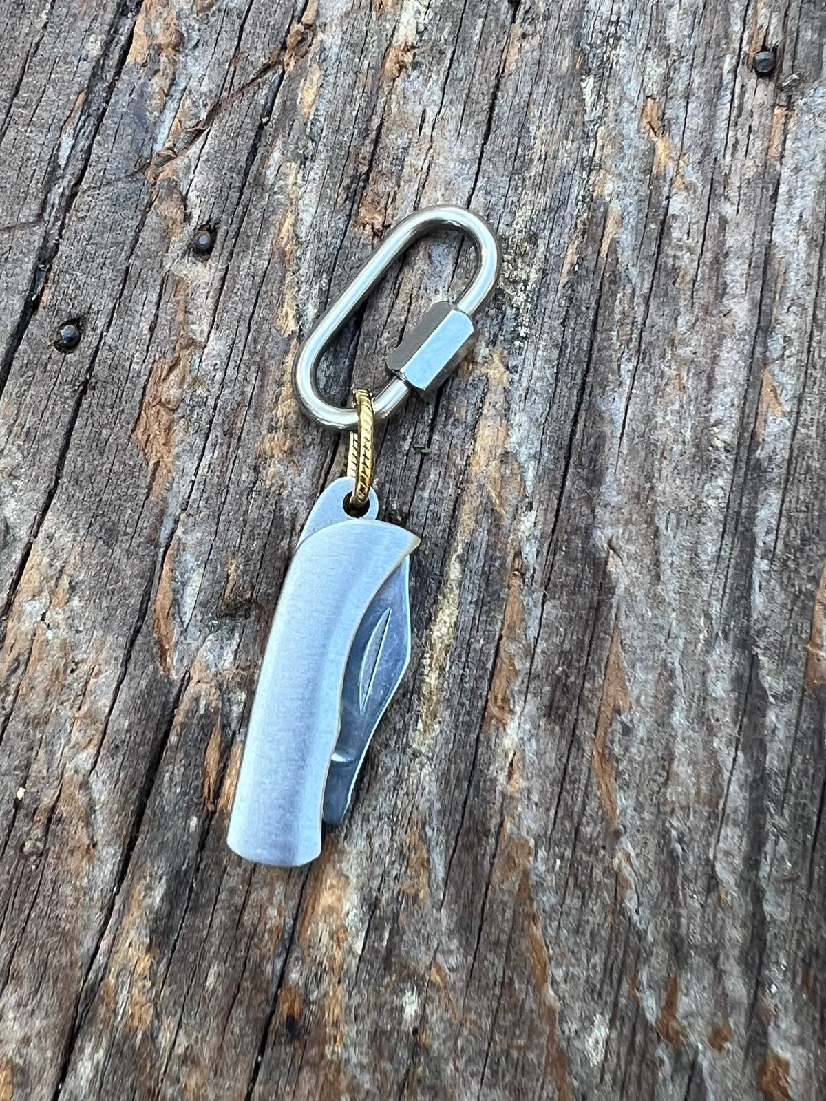 Functional Knife Charm Talisman – Mixed Metal Bespoke Charm – Wild Marigold