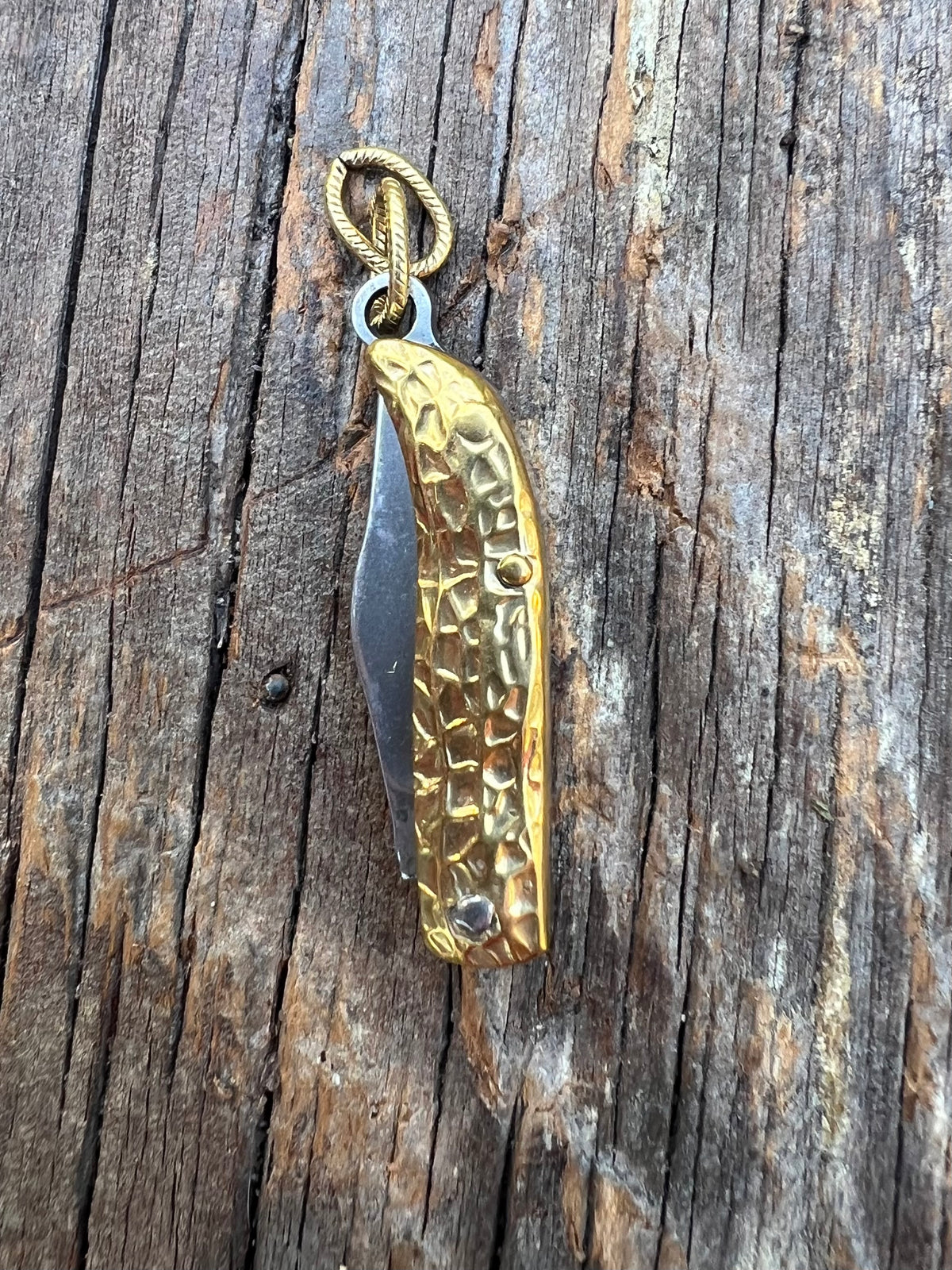 Functional Knife Charm Talisman – Mixed Metal Bespoke Charm – Wild Marigold