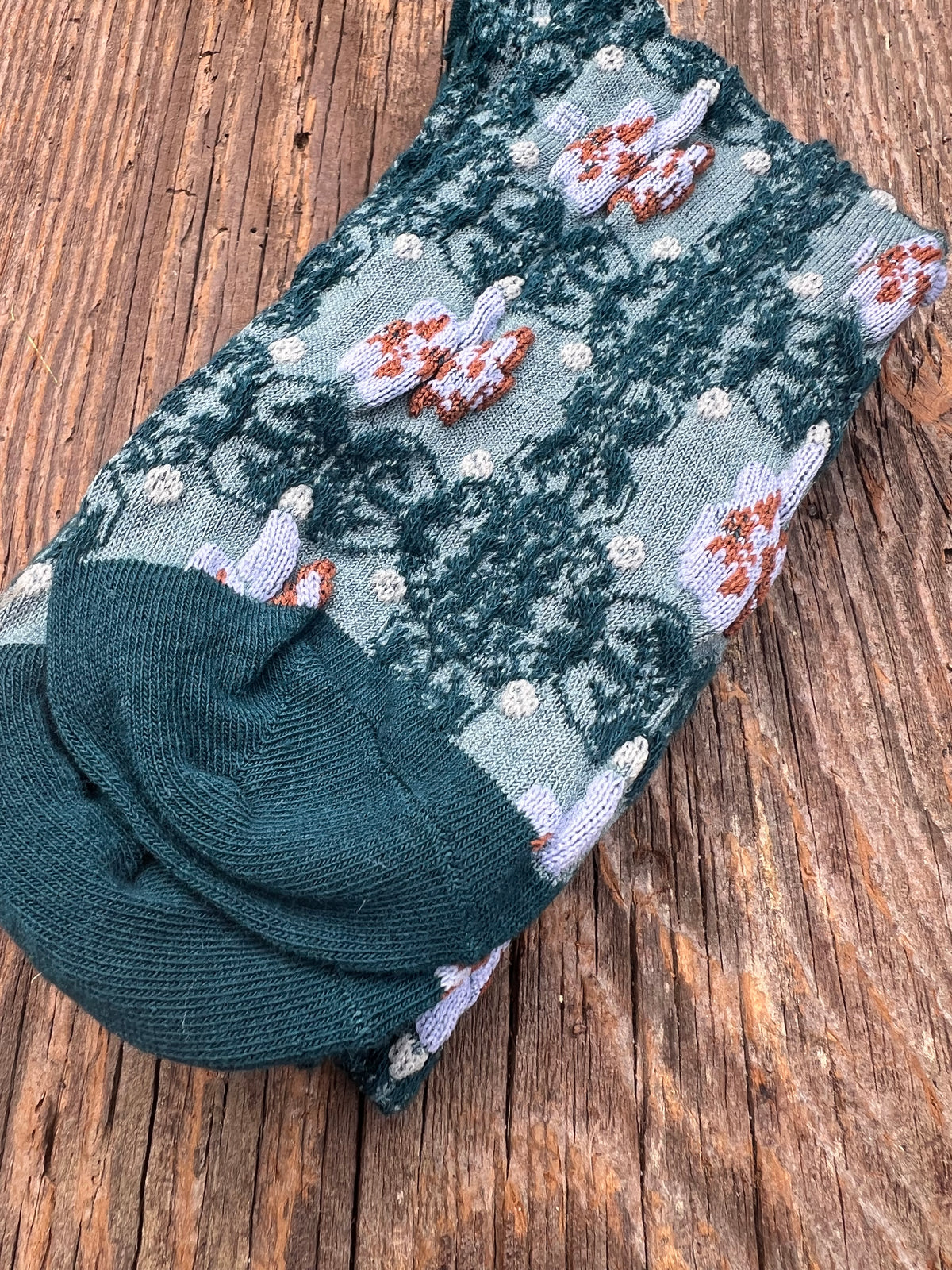 KNIT Boho Patterned Socks & Handmade Scrunchie Gift Set – Wild Marigold