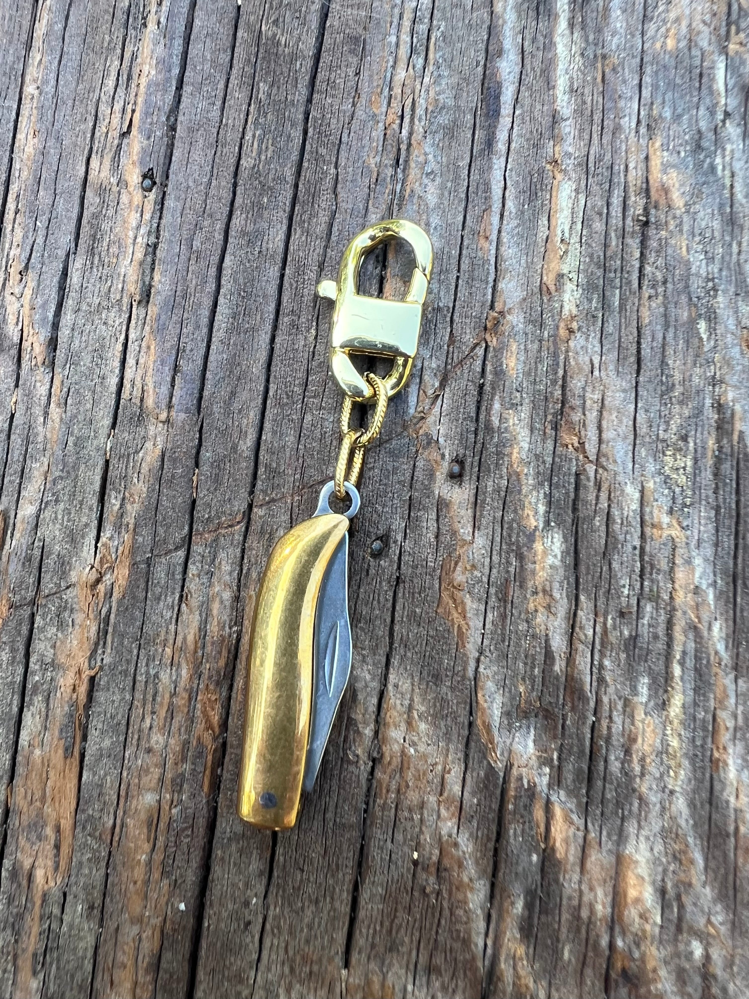 Functional Knife Charm Talisman – Mixed Metal Bespoke Charm – Wild Marigold