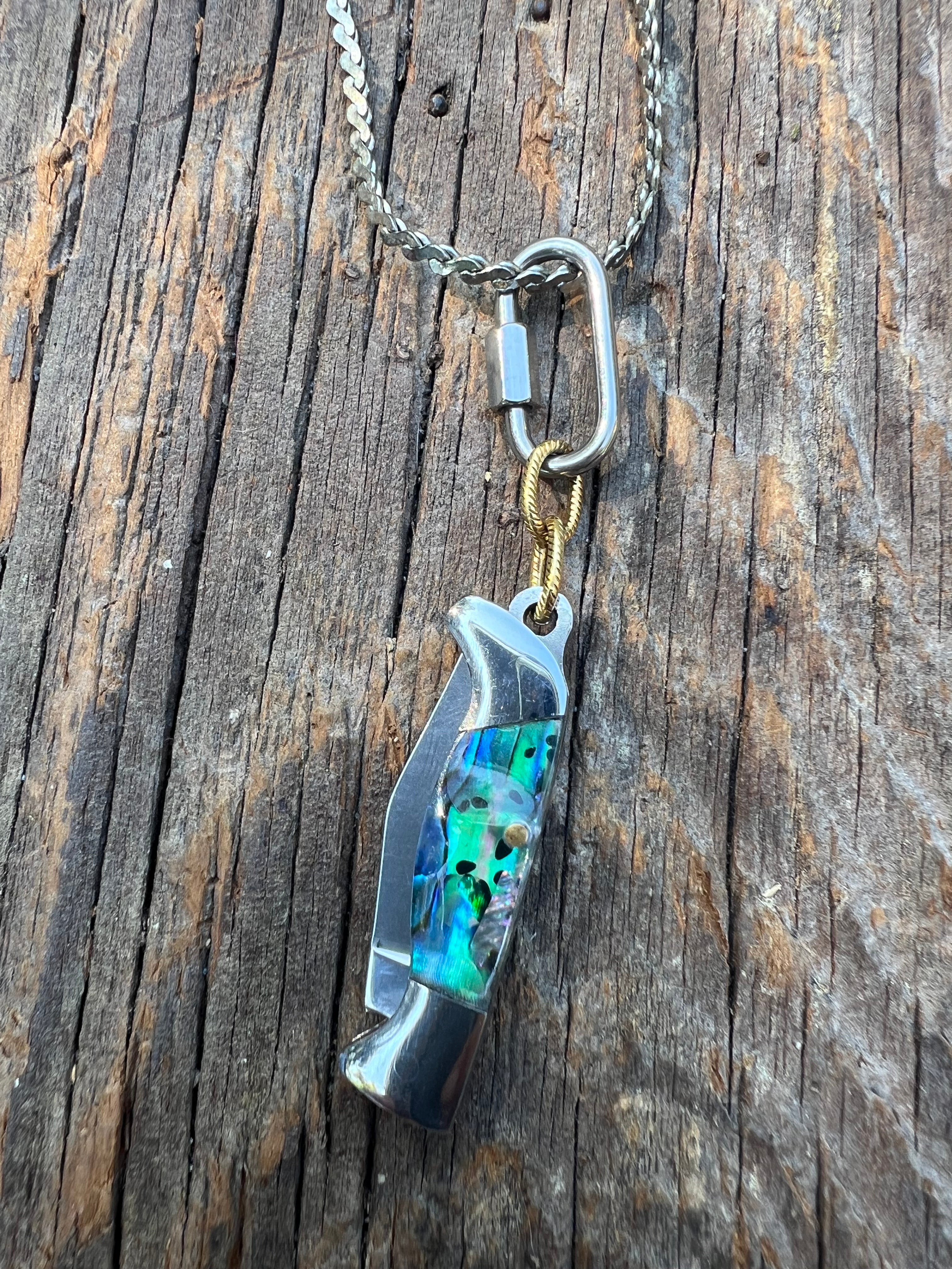 Functional Knife Charm Talisman – Mixed Metal Bespoke Charm – Wild Marigold