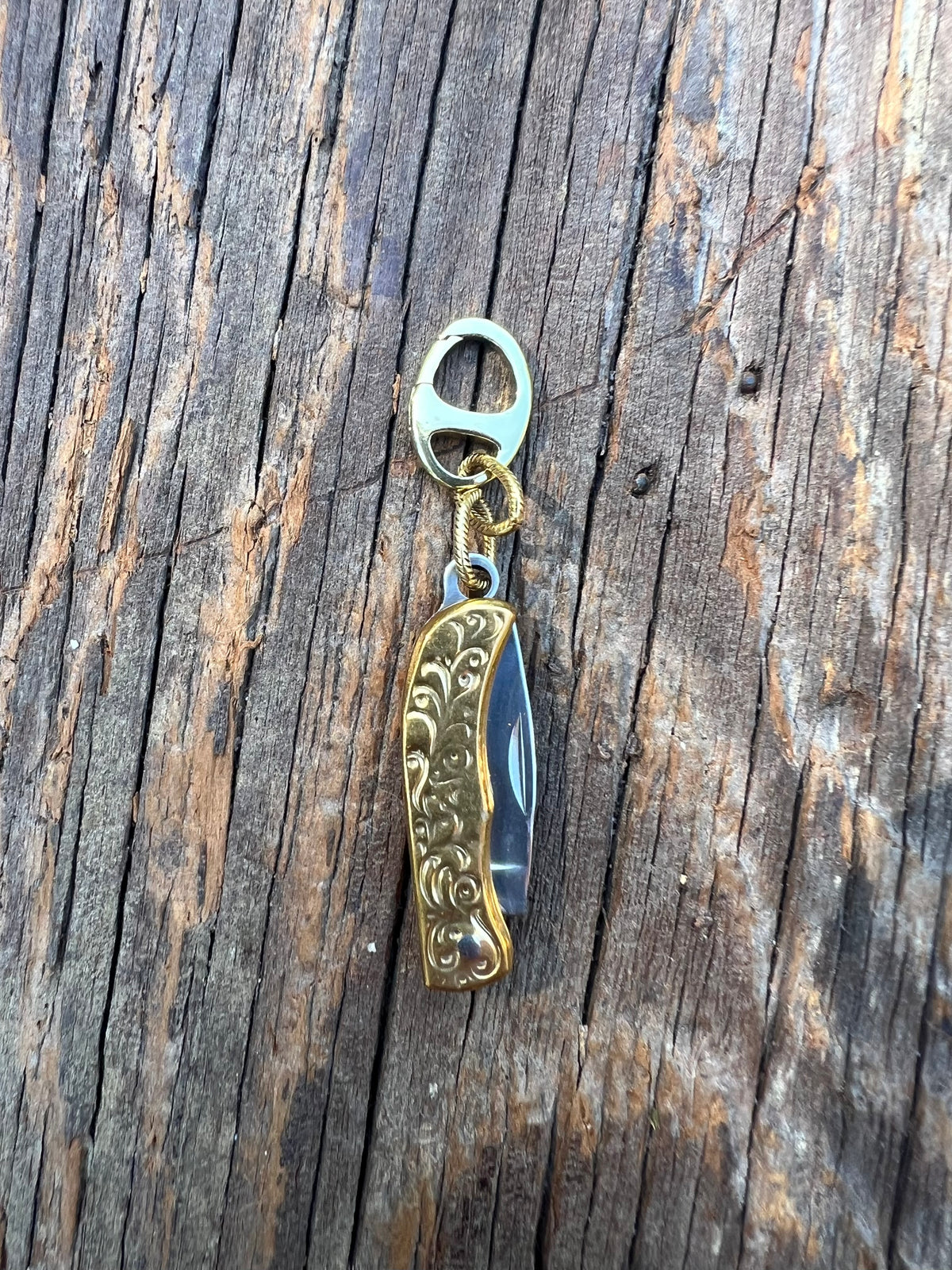 Functional Knife Charm Talisman – Mixed Metal Bespoke Charm – Wild Marigold
