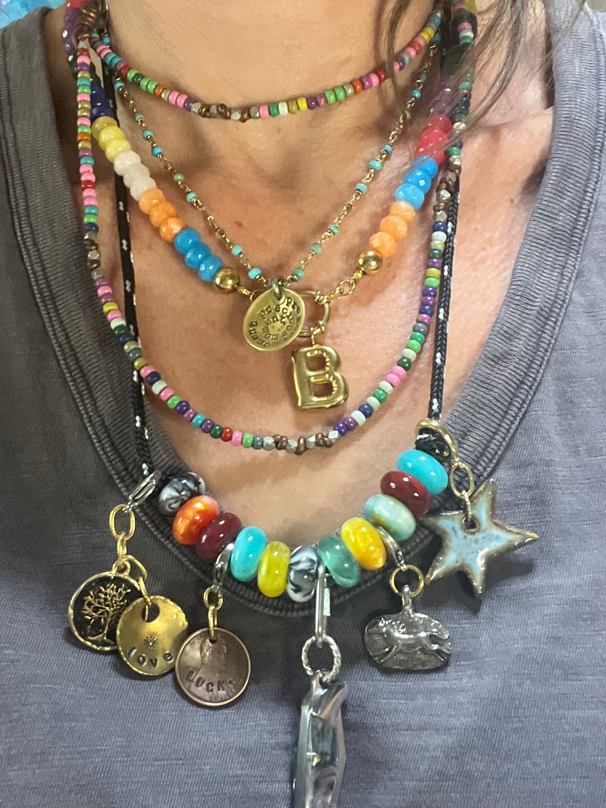 Adjustable Paracord Charm Necklace – Bold Dopamine Statement Strand