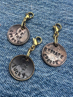 Stamped Real US Penny Charm – Hand-Stamped Coin Charm with Lobster Clasp