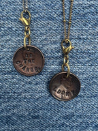 Stamped Real US Penny Charm – Hand-Stamped Coin Charm with Lobster Clasp