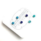 Turquoise & Blues Ombre' Studs Earrings Set