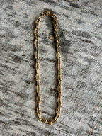 Bohemian Enamel Pop Chain Necklace, Colorful Artisan Jewelry, 18" Pop Clasp Chain