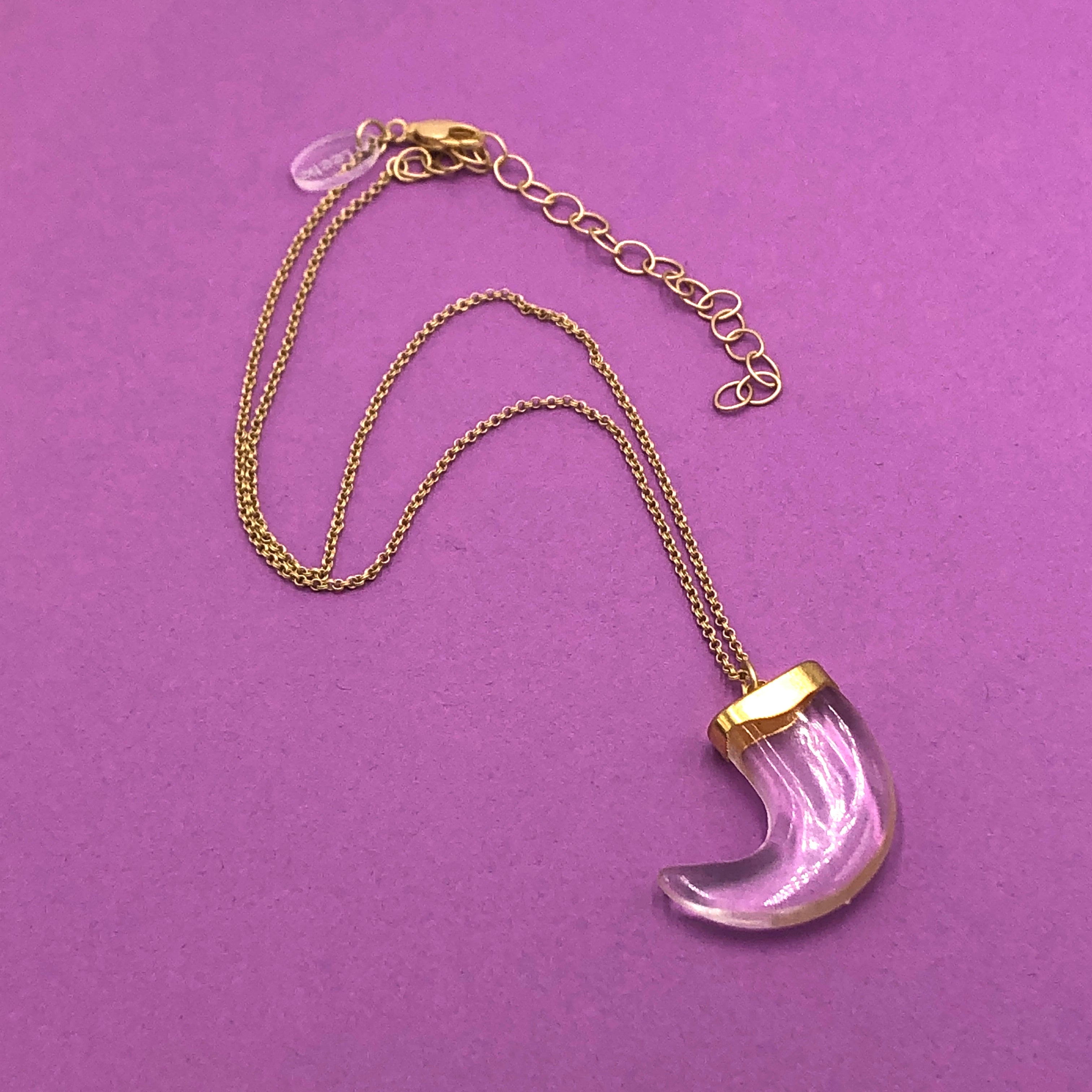 Clear & Gold Fierce Necklace