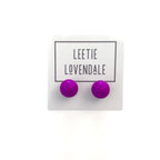 Violet Midi Ball Stud Earrings