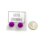 Violet Midi Ball Stud Earrings