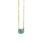 Anju Gold Plated Necklace with Semi-Precious Stone