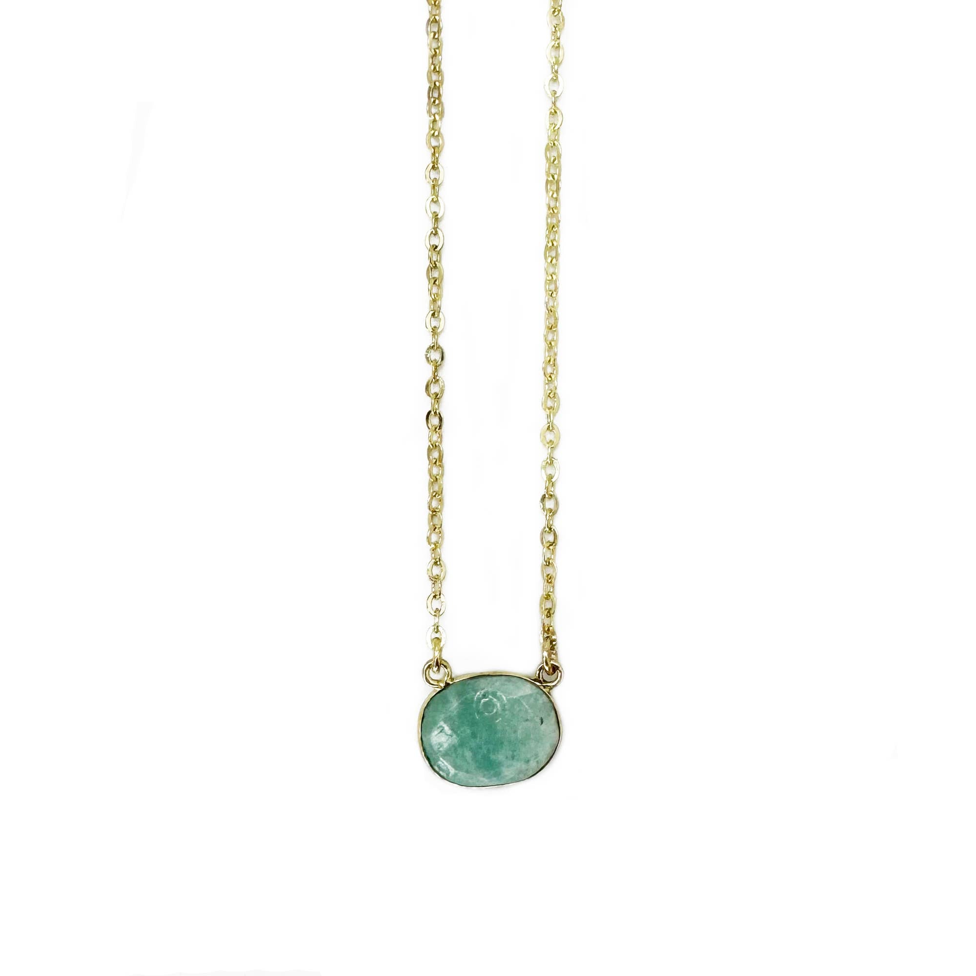 Anju Gold Plated Necklace with Semi-Precious Stone