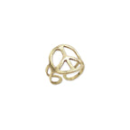 Woodstock Vibes Peace Sign Ring - Choice of Gold or Silver