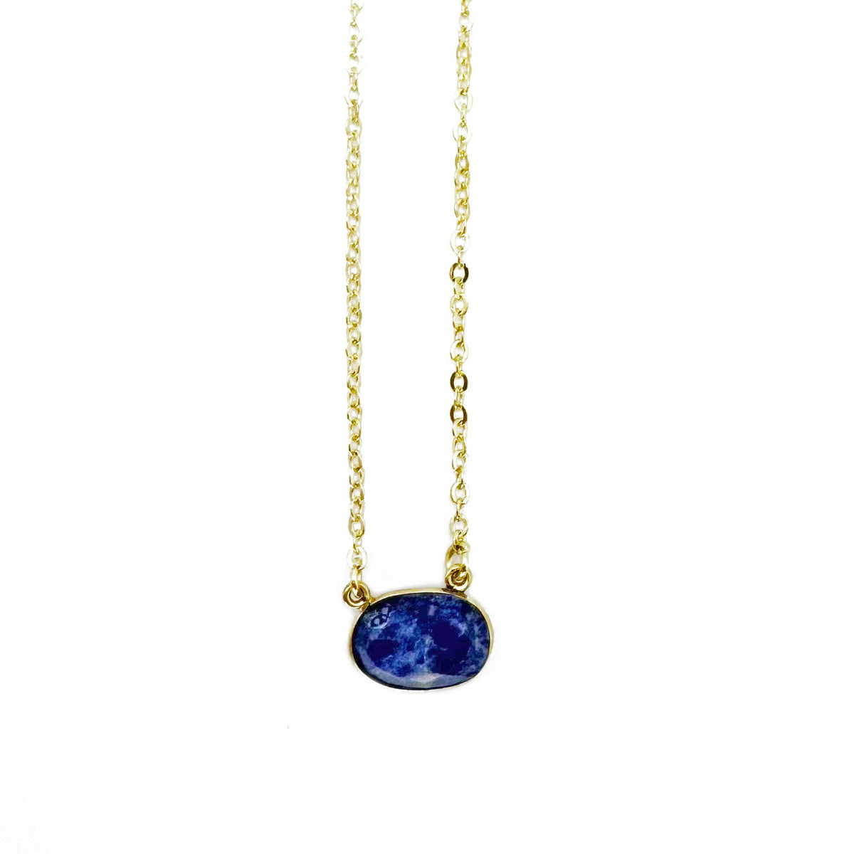 Anju Gold Plated Necklace with Semi-Precious Stone