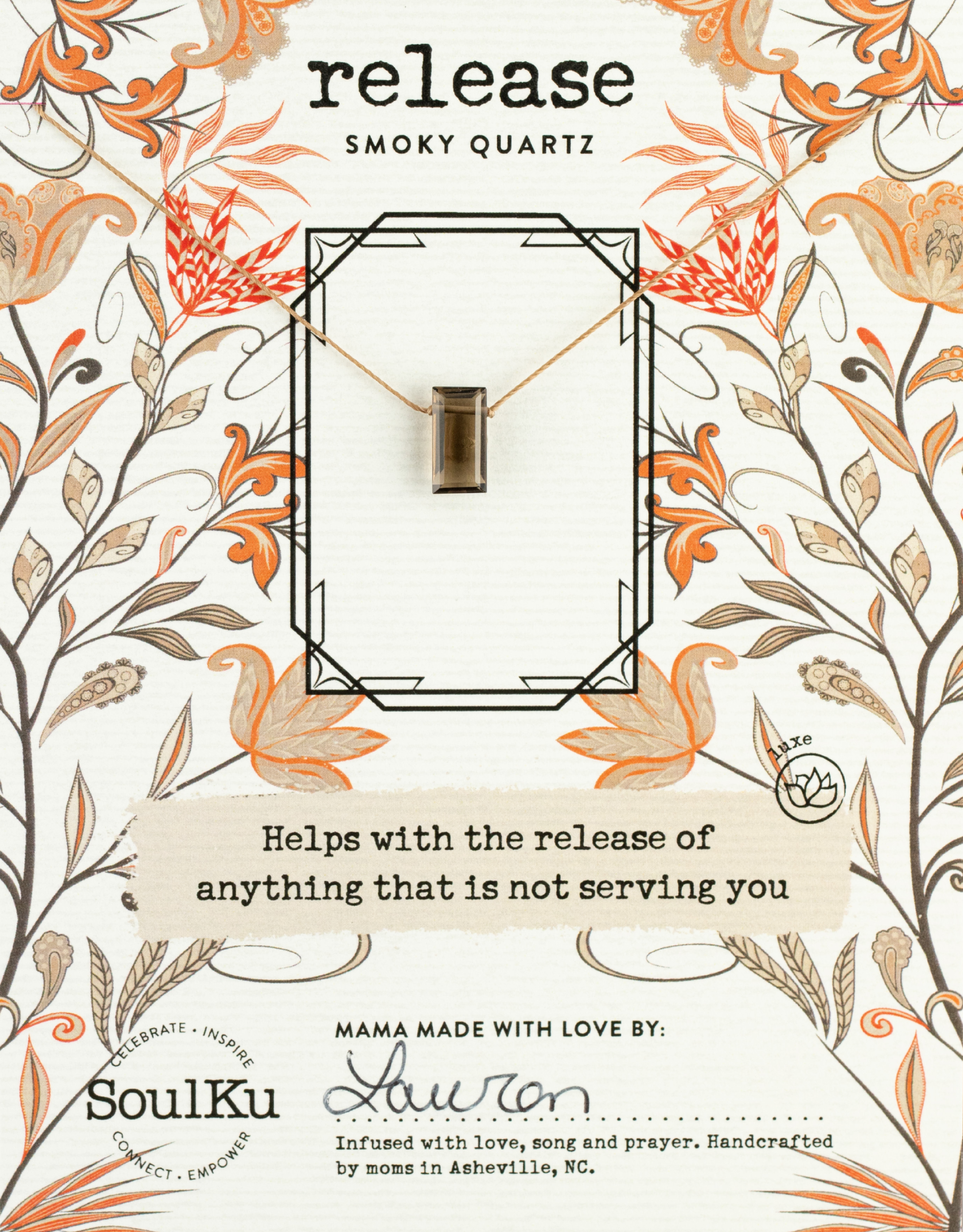 Smoky Quartz Refined Necklace — Release & Renew