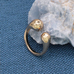 Bubbles - Asymmetrical Cocktail Ring — Gold or Silver Finish