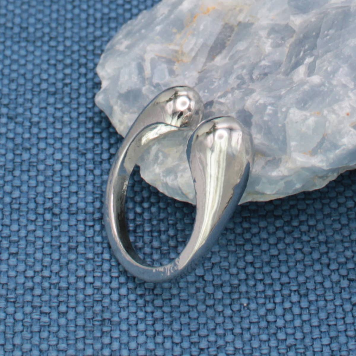 Bubbles - Asymmetrical Cocktail Ring — Gold or Silver Finish