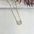 Anju Gold Plated Necklace with Semi-Precious Stone