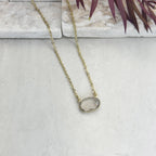 Anju Gold Plated Necklace with Semi-Precious Stone
