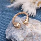 Bubbles - Asymmetrical Cocktail Ring — Gold or Silver Finish