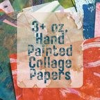Art Journal Collage Fodder Paper Sample Pack for Collage Mixed Media - Unique Art Materials - Hand Painted